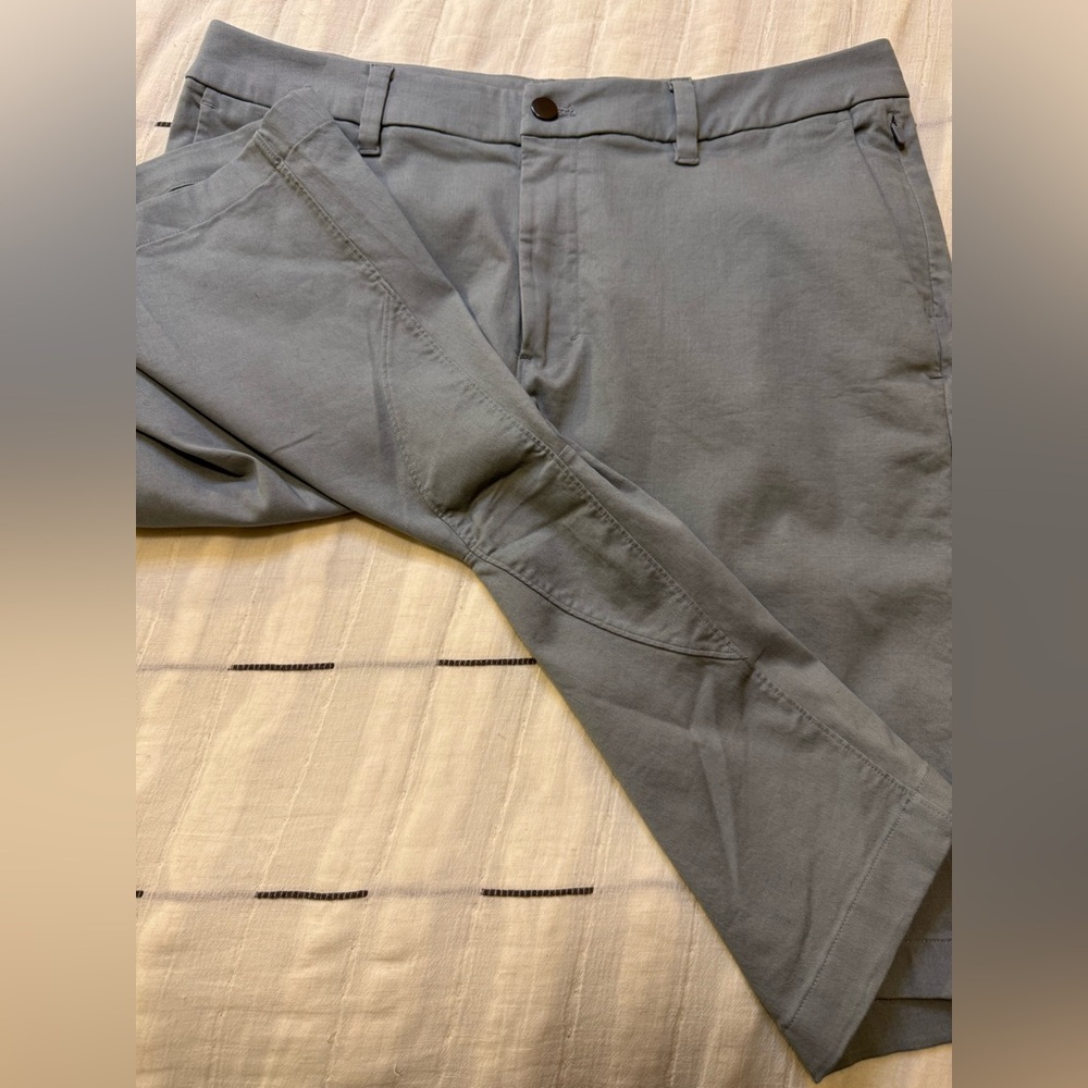 Lululemon Commission Short Qwick Oxford 11” Relaxed Fit Light Gray/Blue M7AKAS - Picture 15 of 15